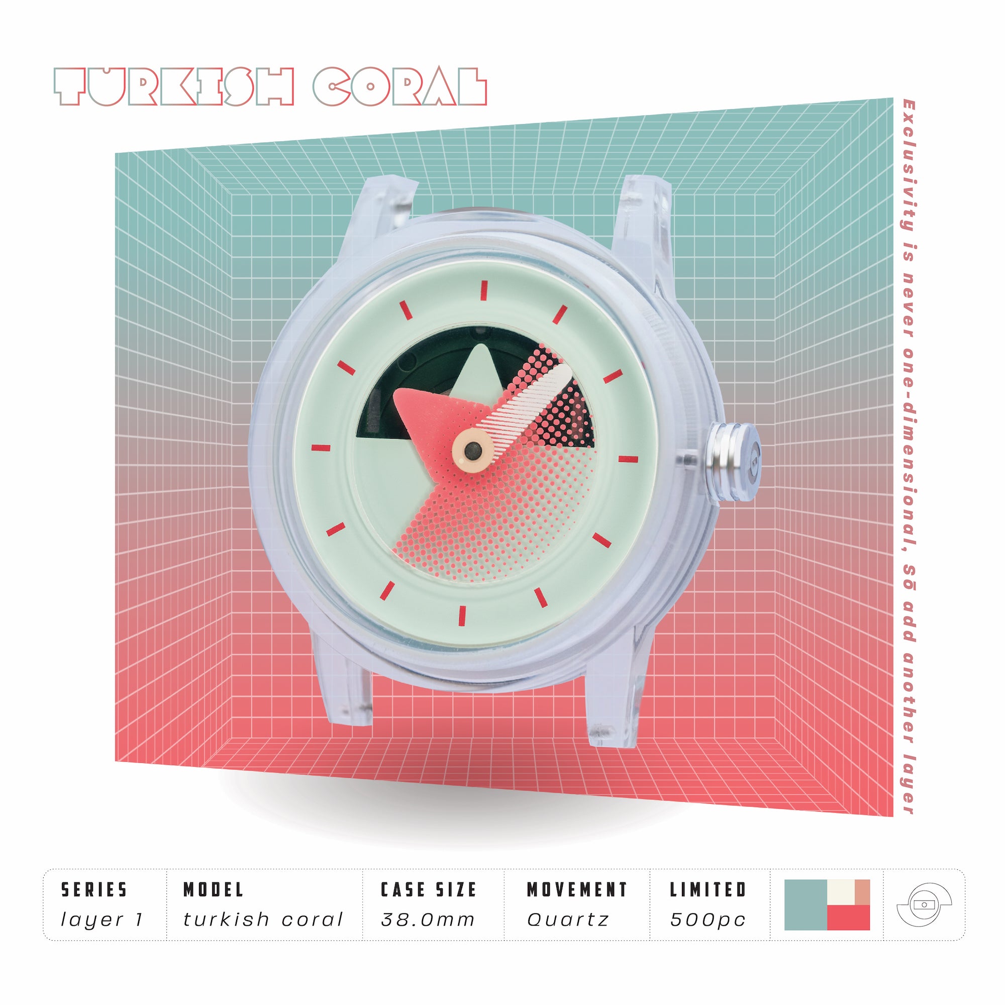 So Labs Layer 1.5 One Series Watch Watches Turkish Coral