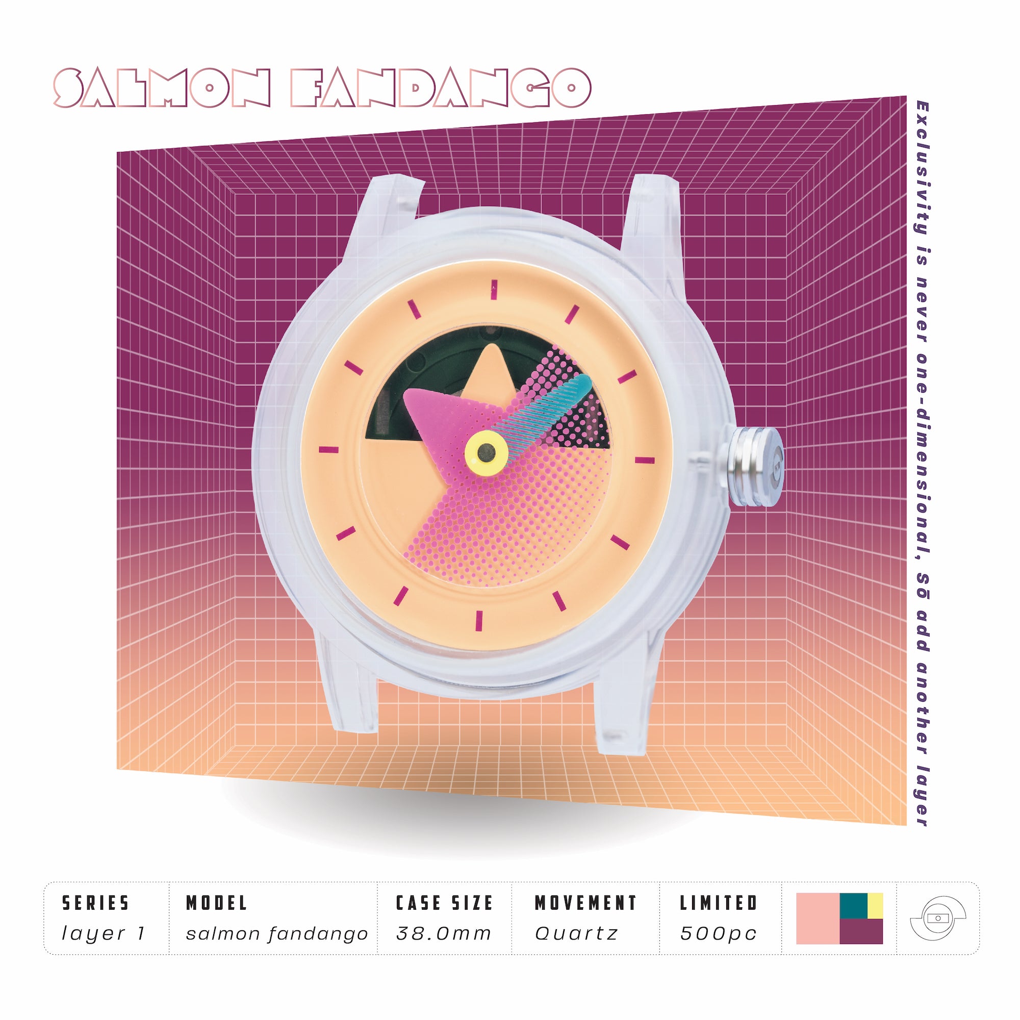 So Labs Layer 1.3 One Series Watch Watches Salmon Fandango