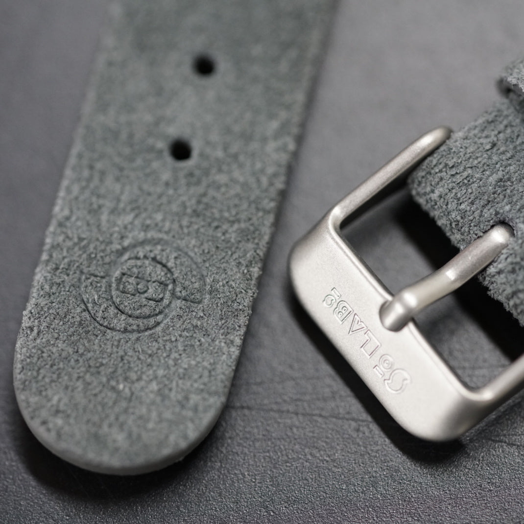 So Labs dark grey suede custom strap 20mm quick release Edit