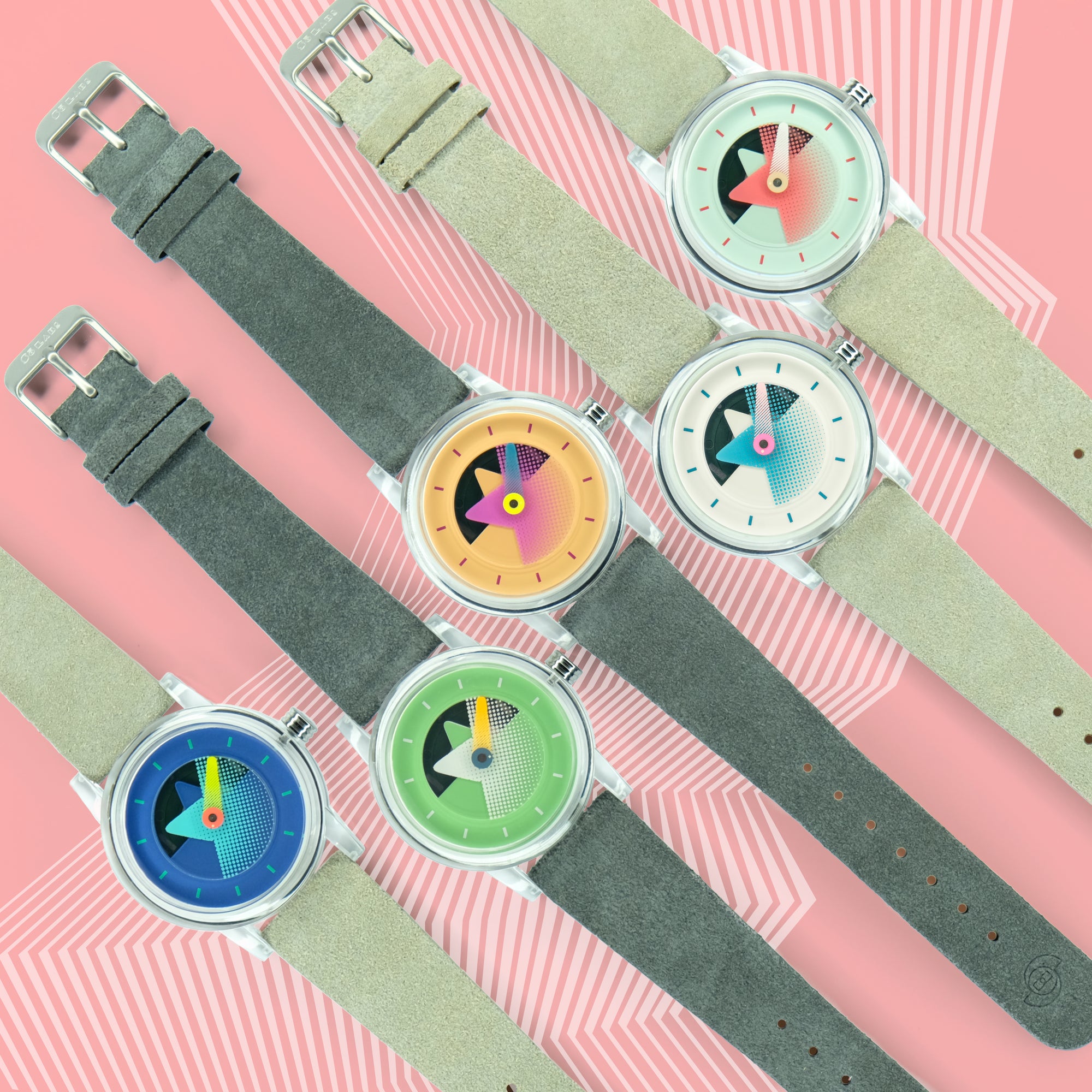 Sō Labs Layer One Quartz Watch Watches Olympic Sky Emerald Rhino Salmon Fandango Abalone Steel Turkish Coral @solabs Solabs So Labs so-labs.co Limited Edition Funky Fun Holiday Gift Watches Timepiece clear