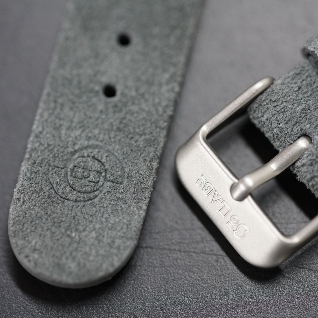 So Labs dark grey suede custom strap 20mm quick release