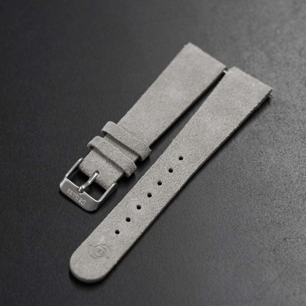 So Labs light grey suede custom strap 20mm quick release